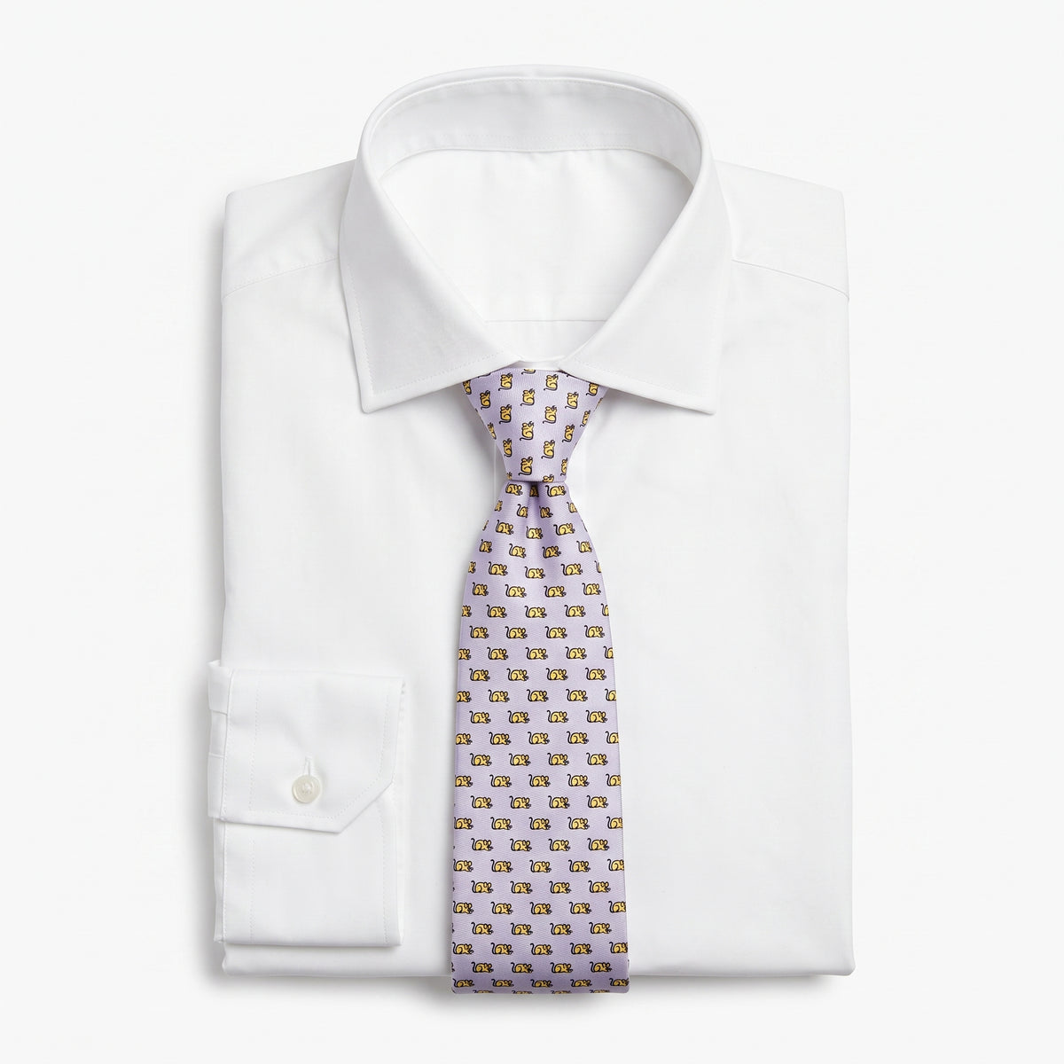 Corbata de seda New York Grey con estampado de ratones – Mr. Tie