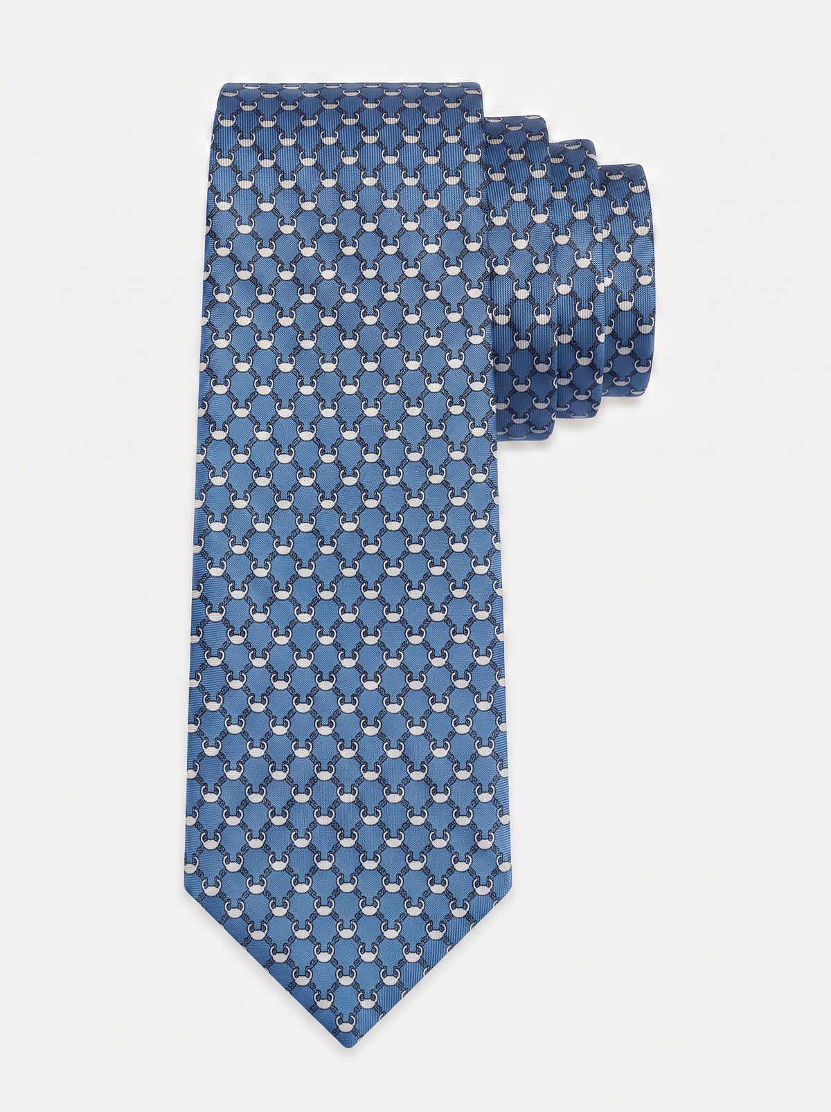 Corbata de seda celeste con cangrejos estampados, colección Manada de Mr Tie