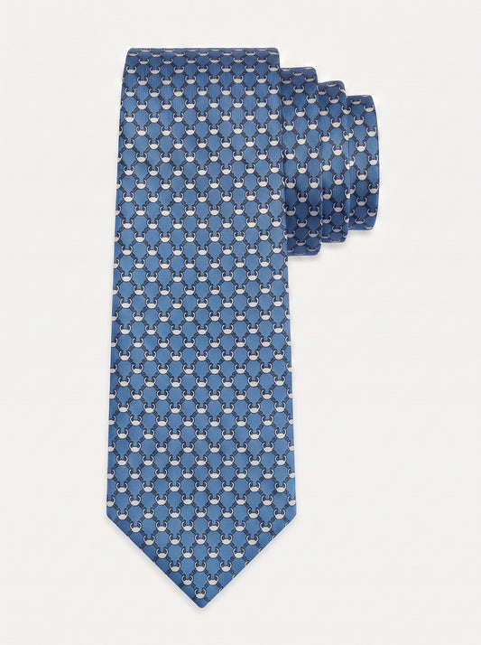 Corbata de seda celeste con cangrejos estampados, colección Manada de Mr Tie