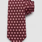 Corbata de seda Eterna Primavera Vinotinto con estampado de orquídeas – Mr. Tie