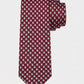 Corbata de seda vinotinto con palomas estampadas, colección Manada de Mr Tie